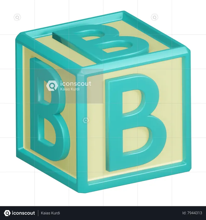 B Alphabet Letter  3D Icon