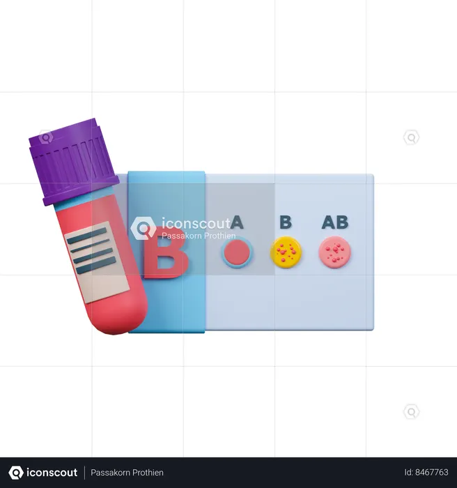 B Blood Group  3D Icon