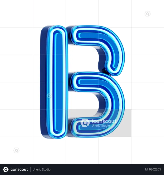 B 편지  3D Icon