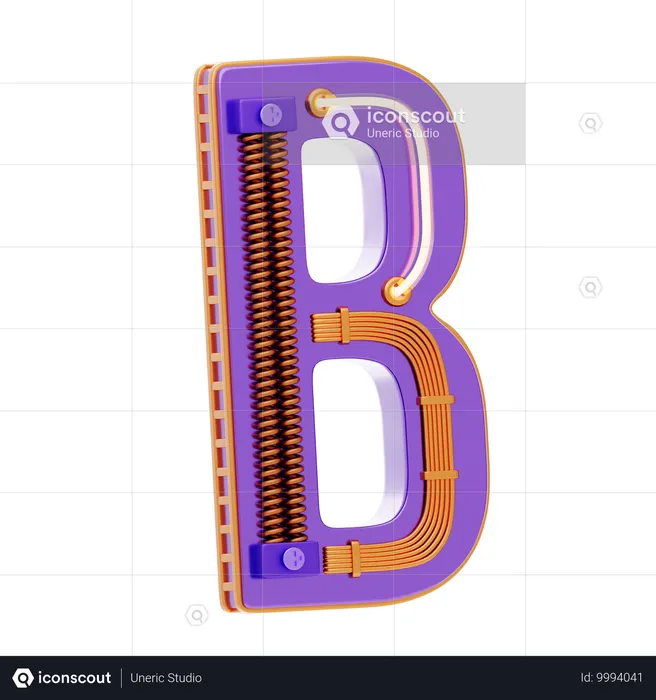 B Letter  3D Icon