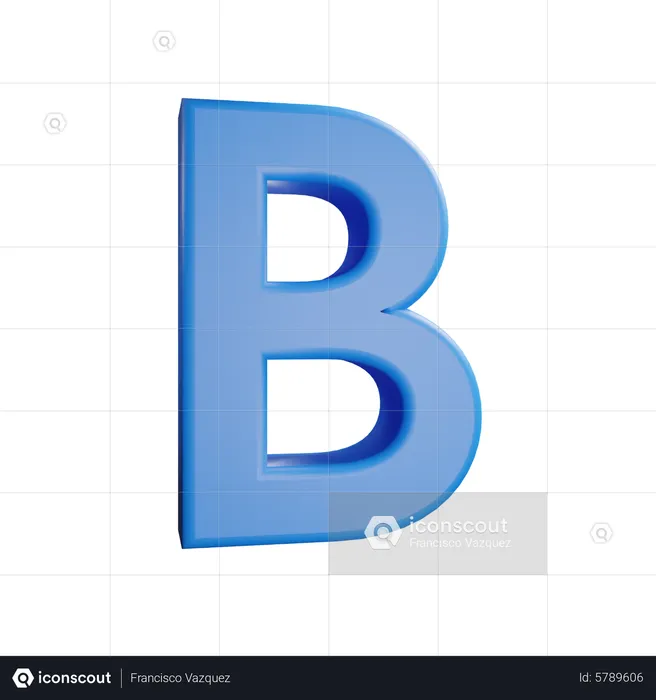B Letter  3D Icon