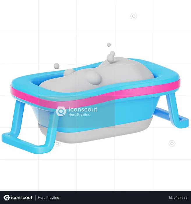 Baby Bathtub  3D Icon