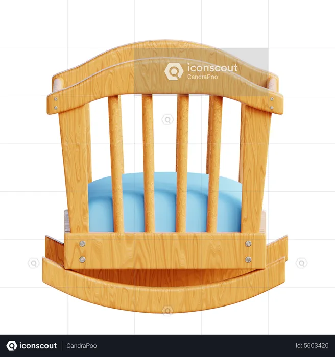 Baby Bed  3D Illustration