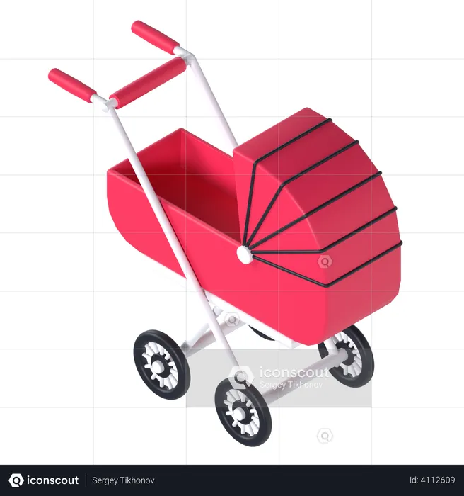 Baby Carriage  3D Illustration