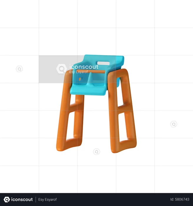 Baby Chair  3D Icon