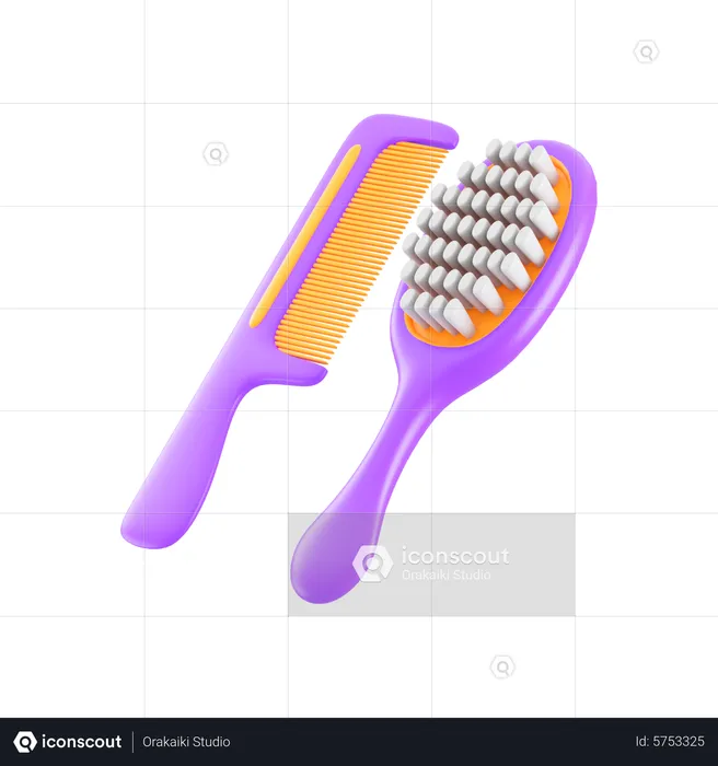 Baby Comb  3D Icon