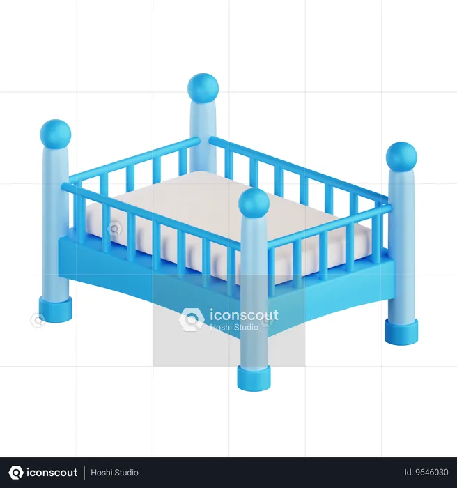 Baby crib  3D Icon