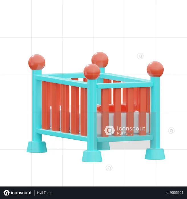 Baby Crib  3D Icon