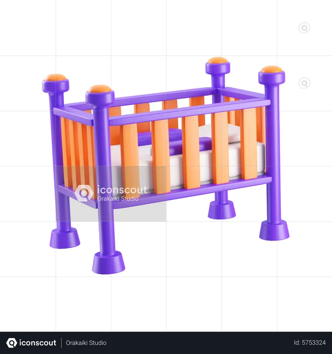 Baby Crib  3D Icon