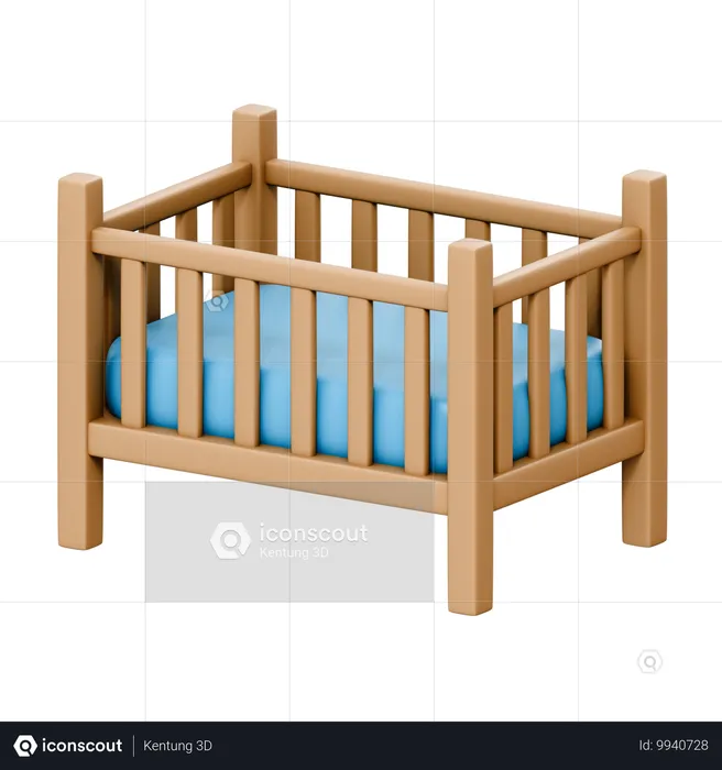 Baby Crib  3D Icon