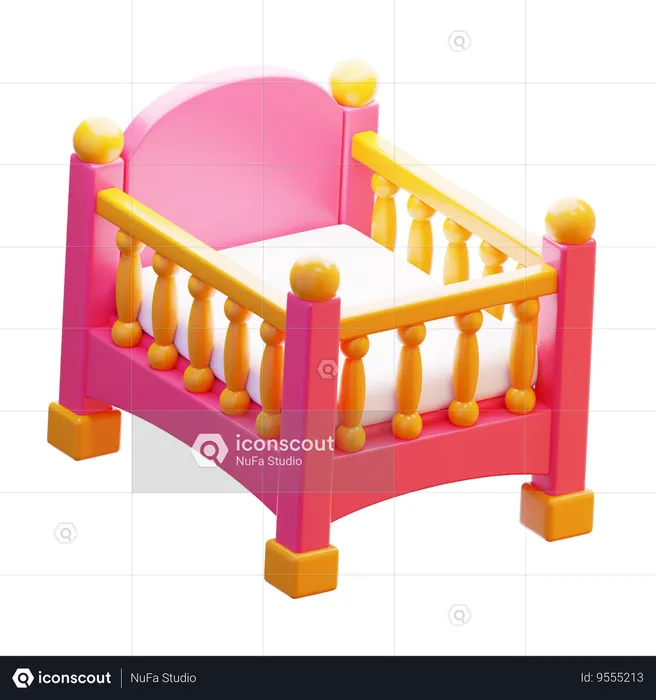 BABY CRIB  3D Icon