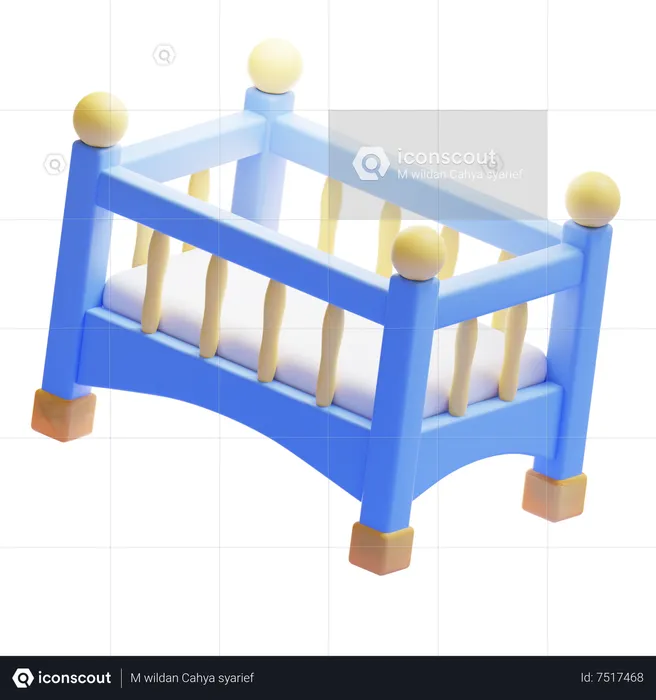 BABY CRIB  3D Icon