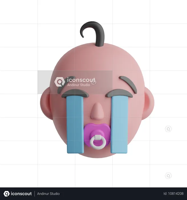 아기 울음소리  3D Icon