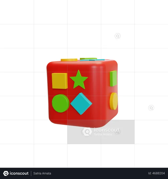 Baby Cube Toy  3D Illustration