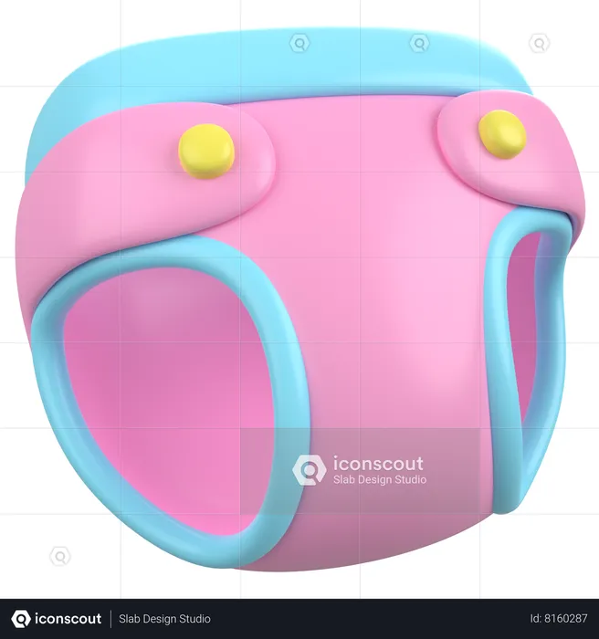 Baby Diaper  3D Icon