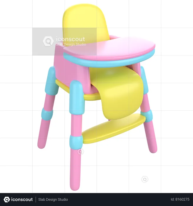 Baby Dining Chair  3D Icon