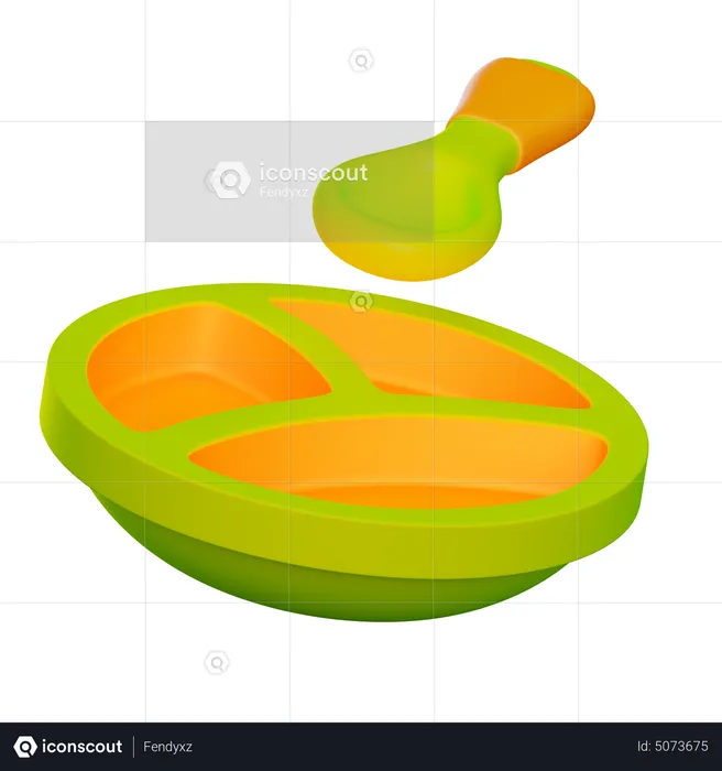 Baby Food Dish  3D Icon