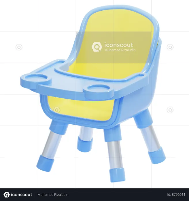 Baby high chair  3D Icon