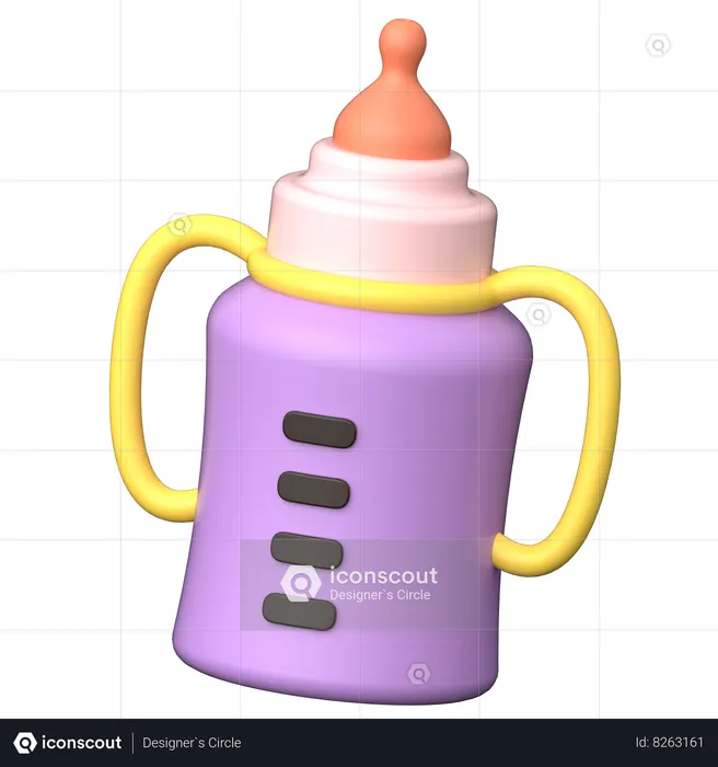 Baby Milk Bottle  3D Icon