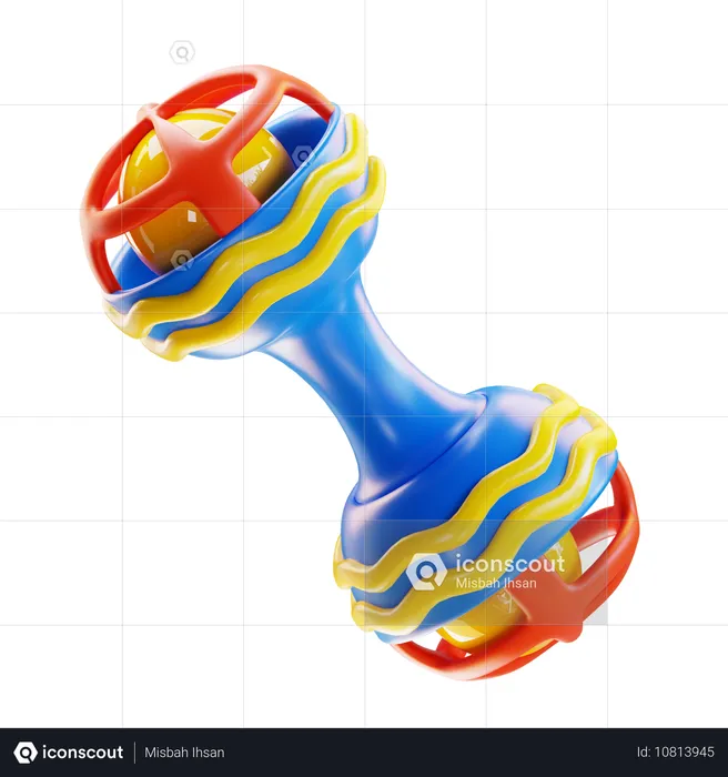 Baby Rattle  3D Icon