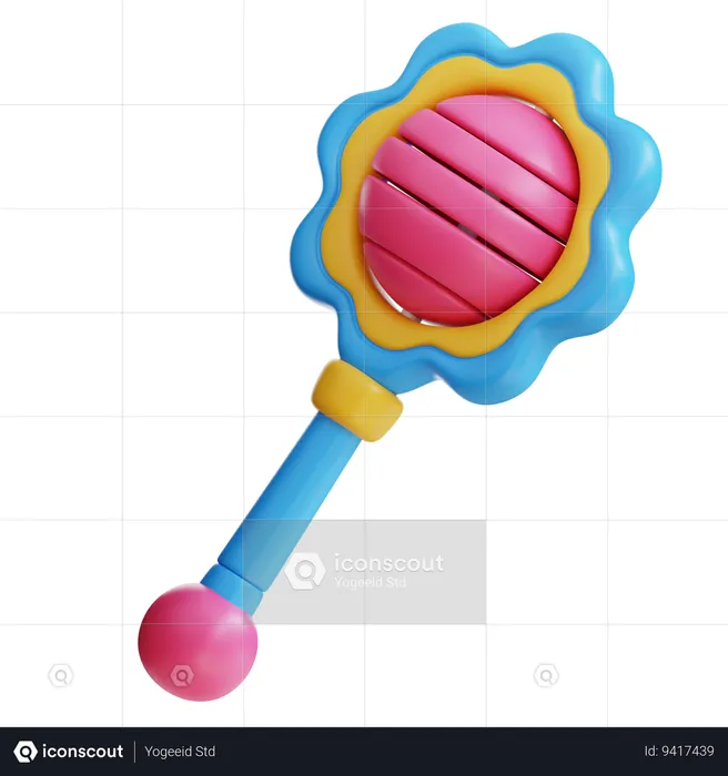 Baby Rattle  3D Icon