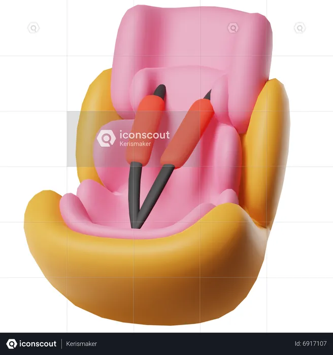 Baby seat car  3D Icon