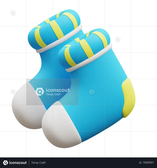 Baby Socks  3D Icon