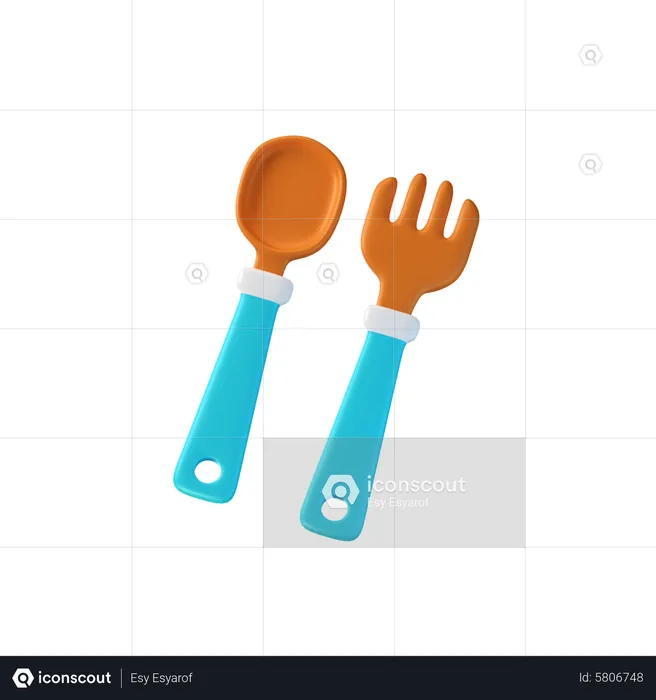 Baby Spoon  3D Icon