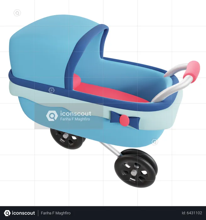 Baby Stroller  3D Icon