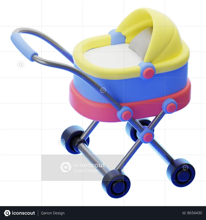 BABY STROLLER  3D Icon