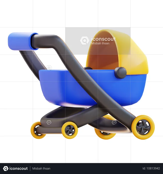 Baby Stroller  3D Icon