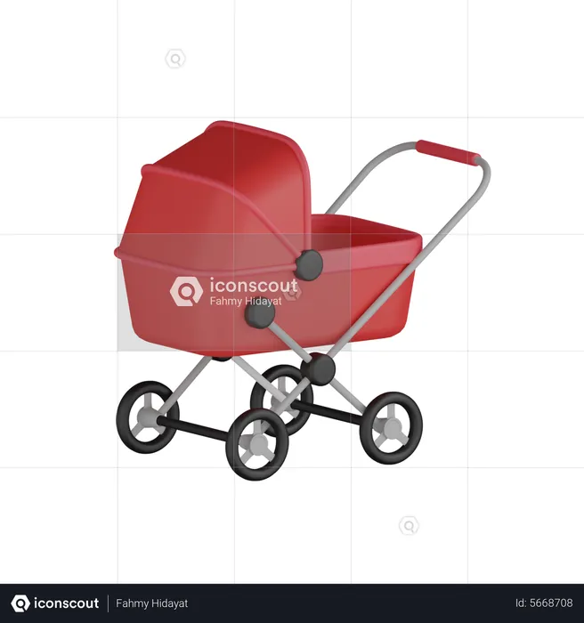 Baby Stroller  3D Icon