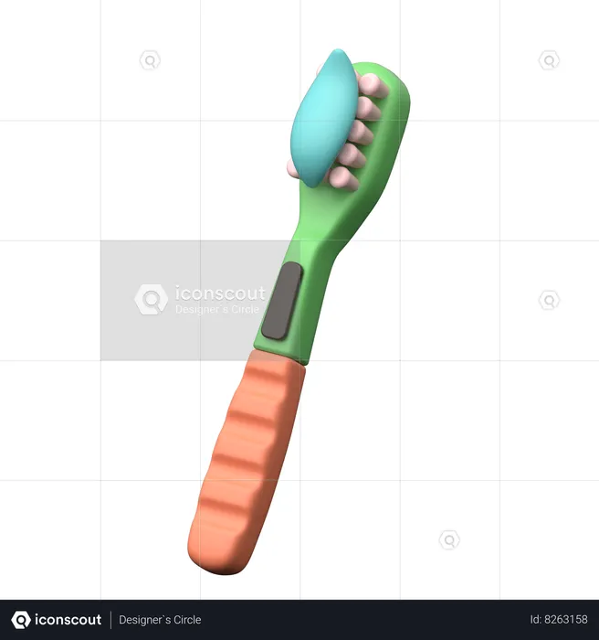 Baby Toothbrush  3D Icon