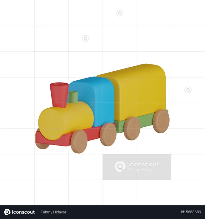 Bébé train  3D Icon