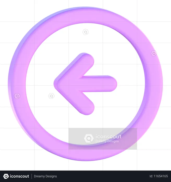 Back Arrow  3D Icon