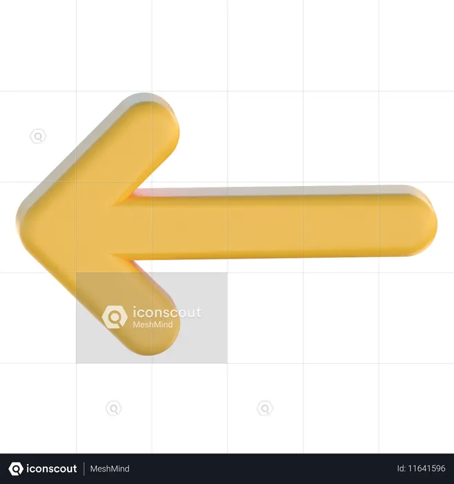 Back Arrow  3D Icon