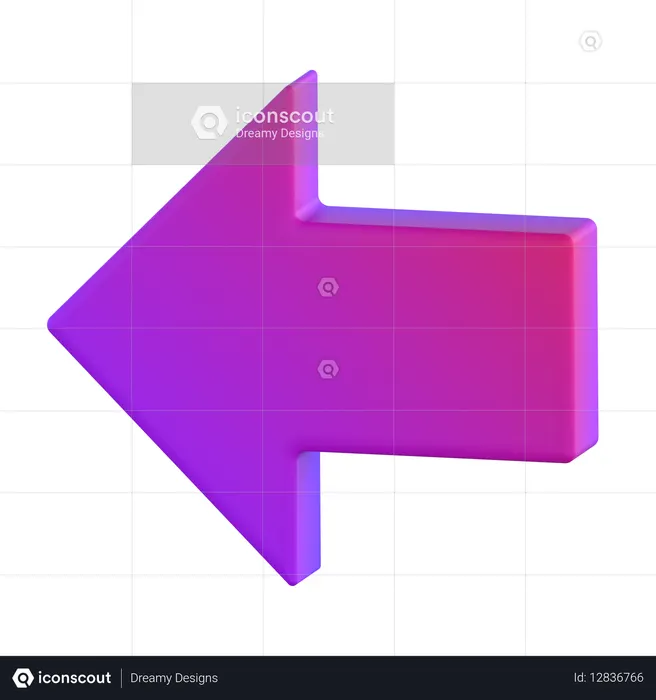 Back Arrow  3D Icon