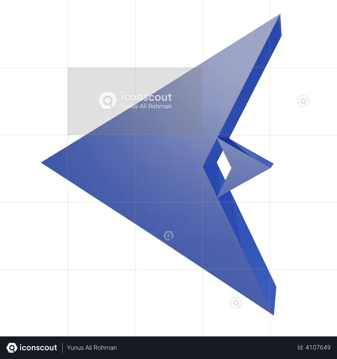 Back Arrow  3D Illustration