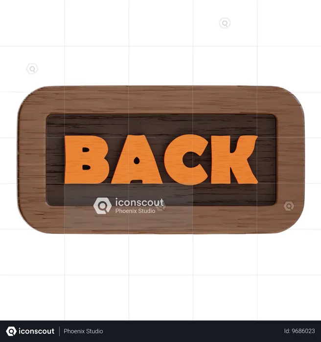 Back Button  3D Icon