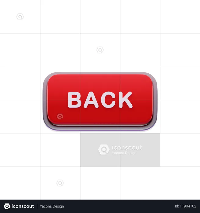 Back button  3D Icon