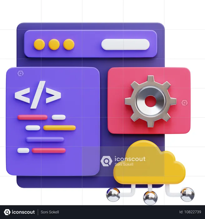 Back End Programming  3D Icon
