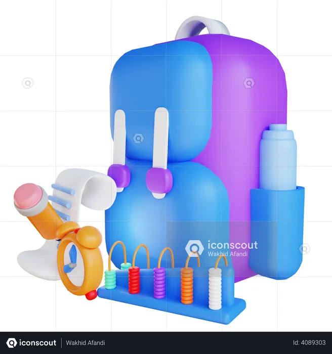 Backpack  3D Illustration