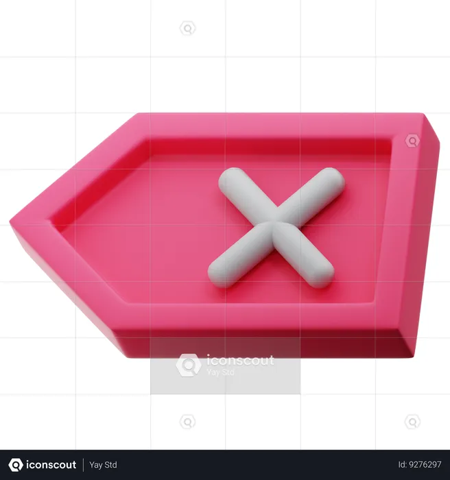 Backspace  3D Icon