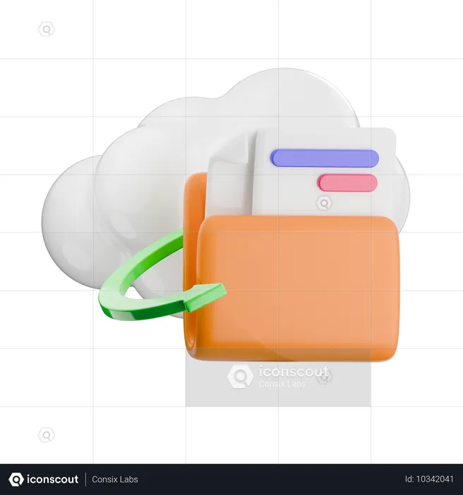 Backup Data  3D Icon