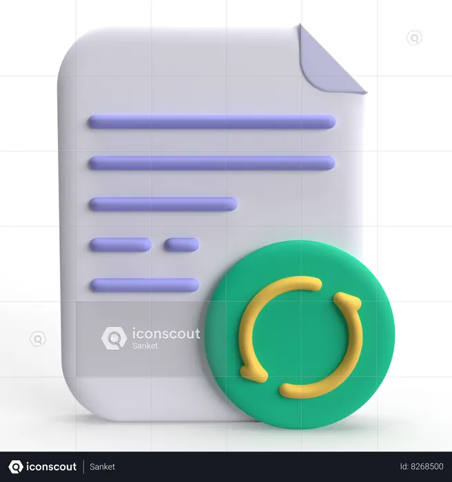 Backup file  3D Icon