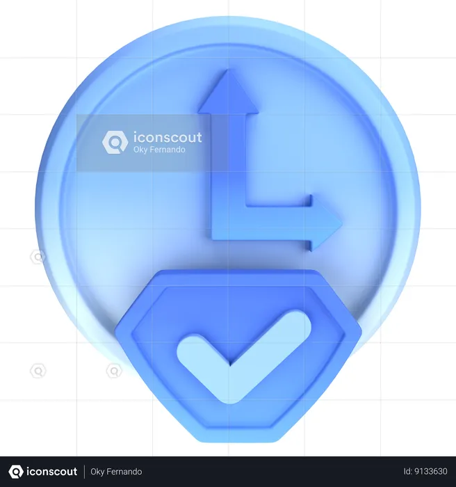 Backup Time  3D Icon