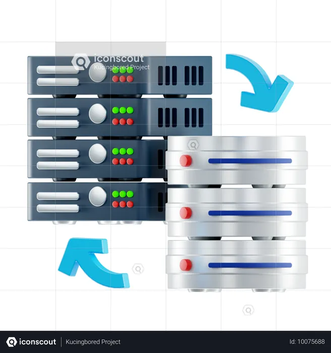 Backup To Offline  3D Icon