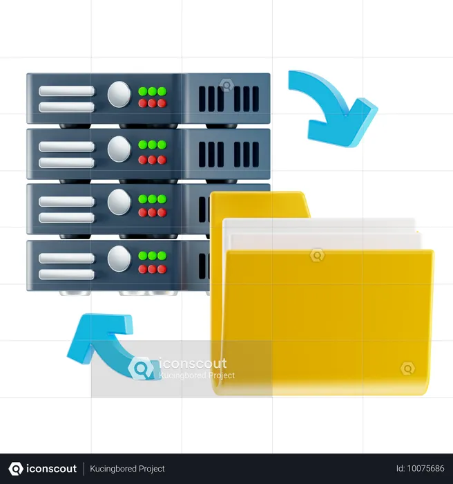 Backup vom Server  3D Icon