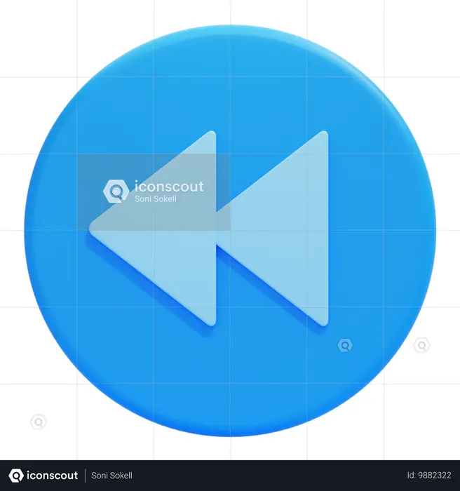 Backward  3D Icon