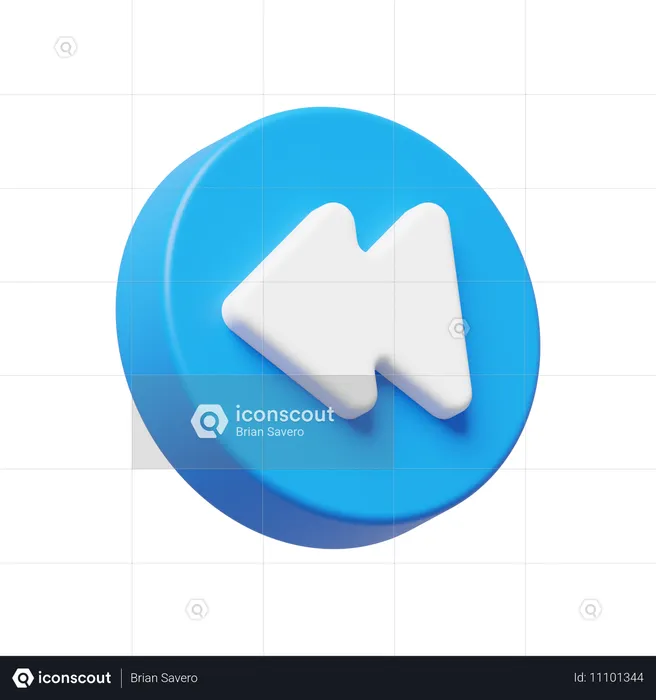 Backward  3D Icon